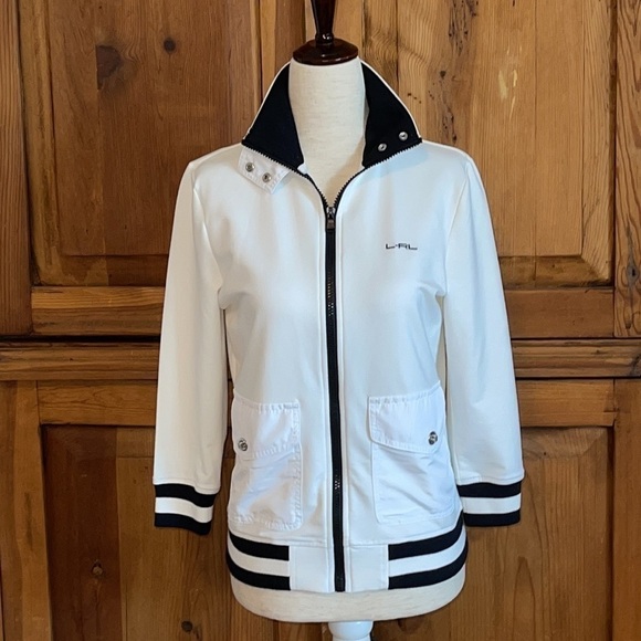 Lauren Ralph Lauren Active White & Black Contrast Jack… - Picture 1 of 16